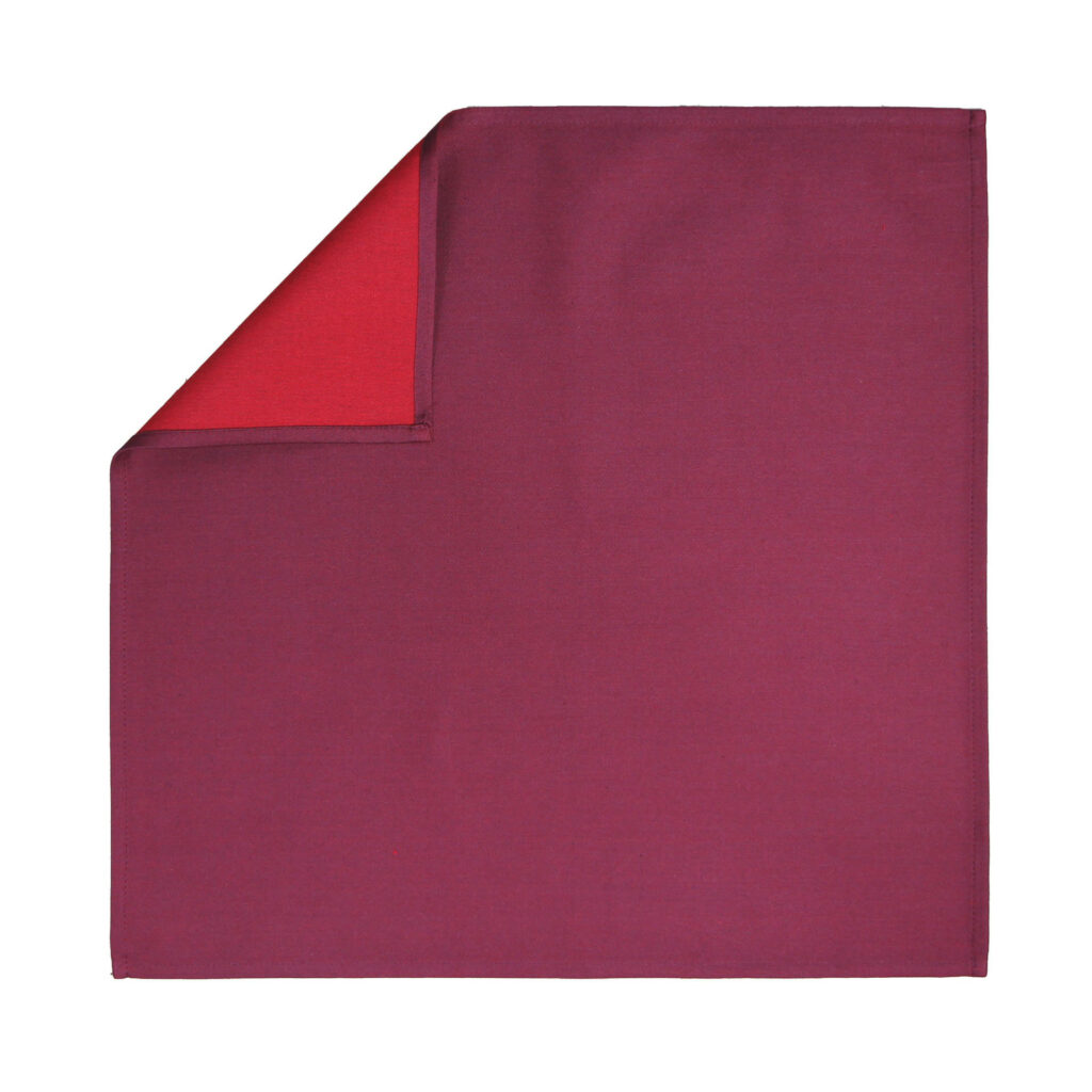 SATIN AUBERGINE / ROUGE NAPKIN