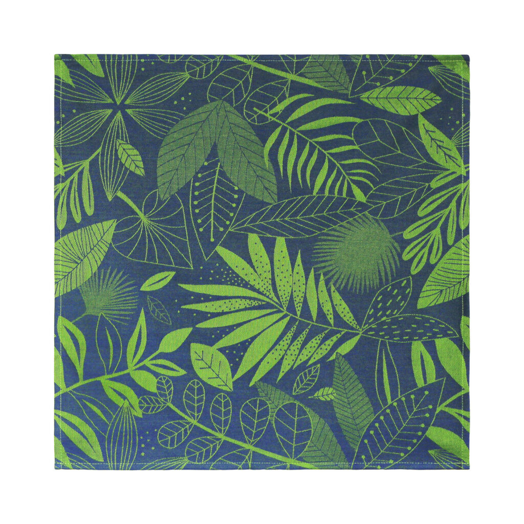 SERVIETTE FEUILLAGE BLEU