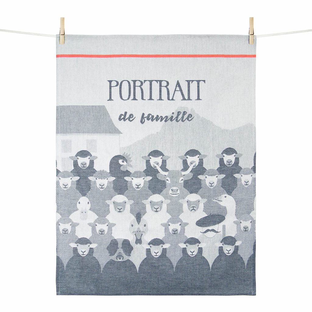 TORCHON PORTRAIT DE FAMILLE