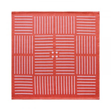 Serviette Fatxada rouge Samuel Accoceberry Tissage Moutet