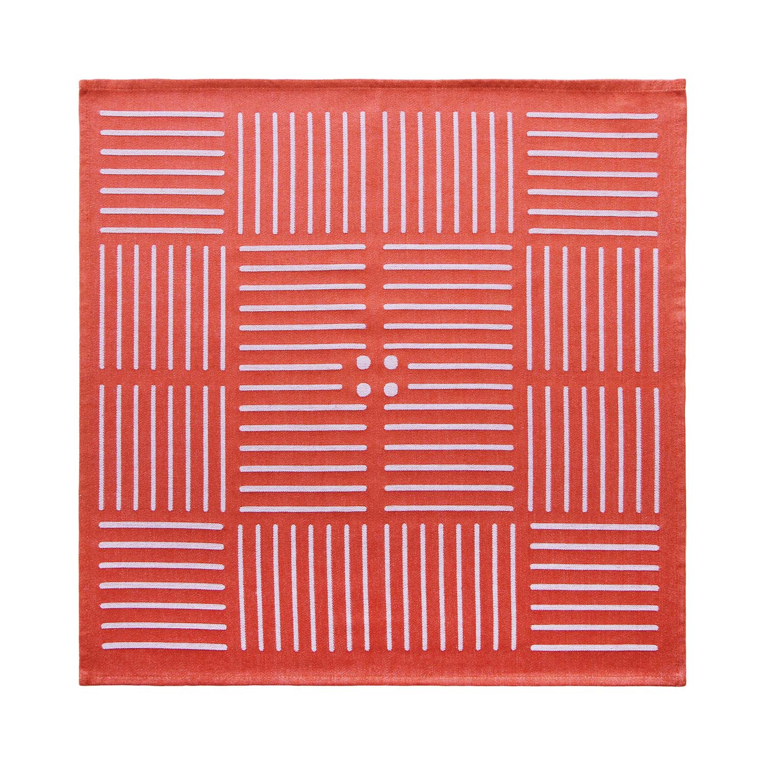 Serviette Fatxada rouge Samuel Accoceberry Tissage Moutet