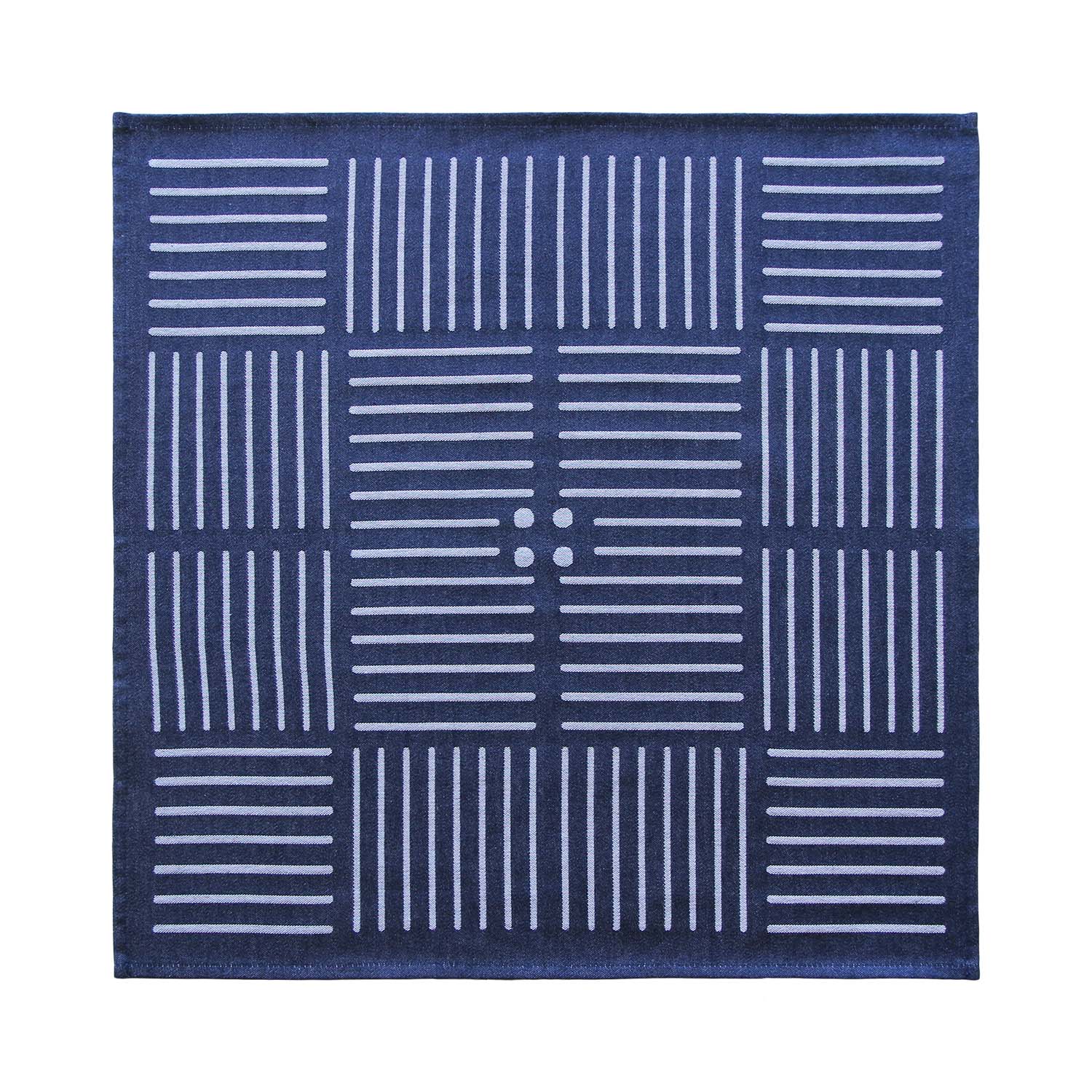 Serviette Fatxada bleu Samuel Accoceberry Tissage Moutet