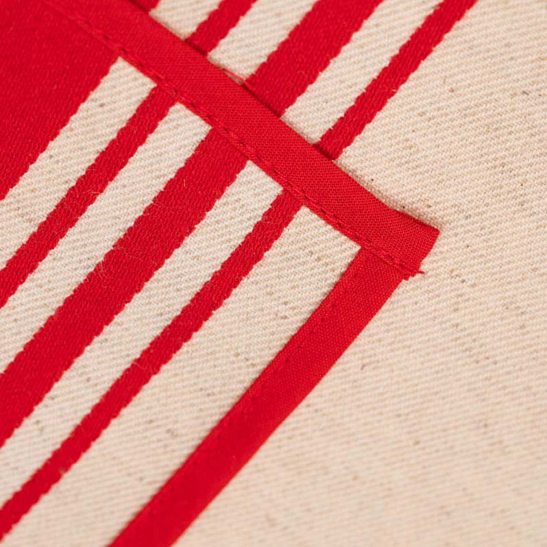 TABLIER COUTIL ROUGE – Image 2