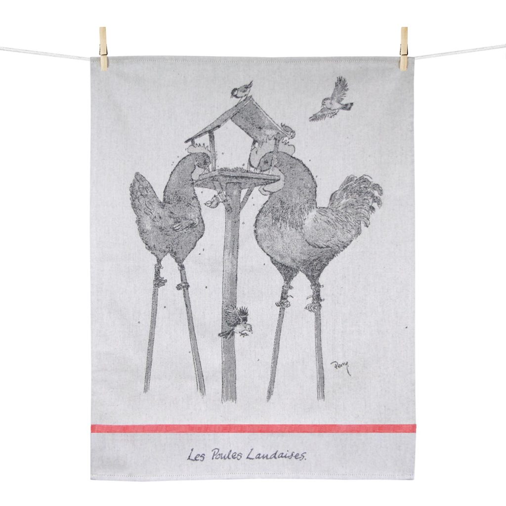 TORCHON LES POULES LANDAISES