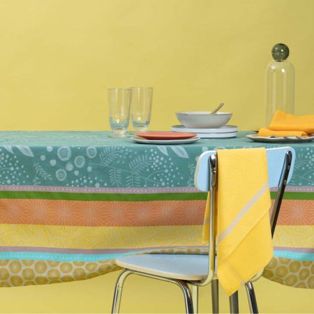 Essuie-mains jaune ultra performant. Linge Basque véritable.