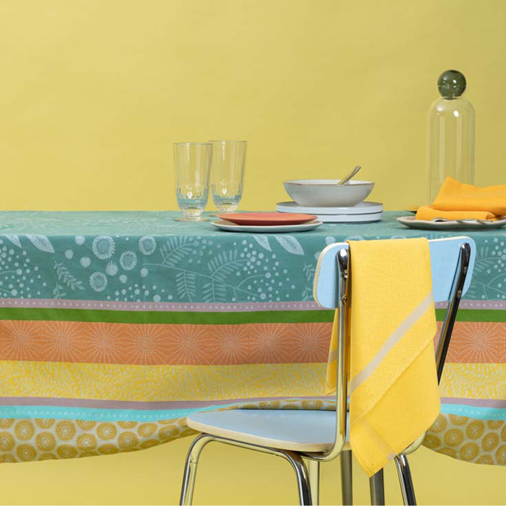 Essuie-mains jaune ultra performant. Linge Basque véritable.