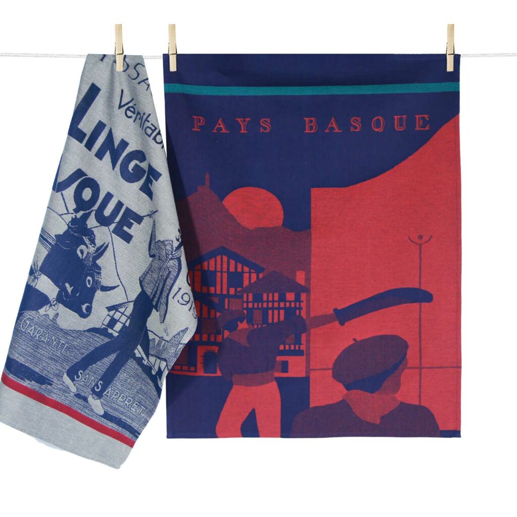 COFFRET 2 TORCHONS PAYS BASQUE et ARCHIVES