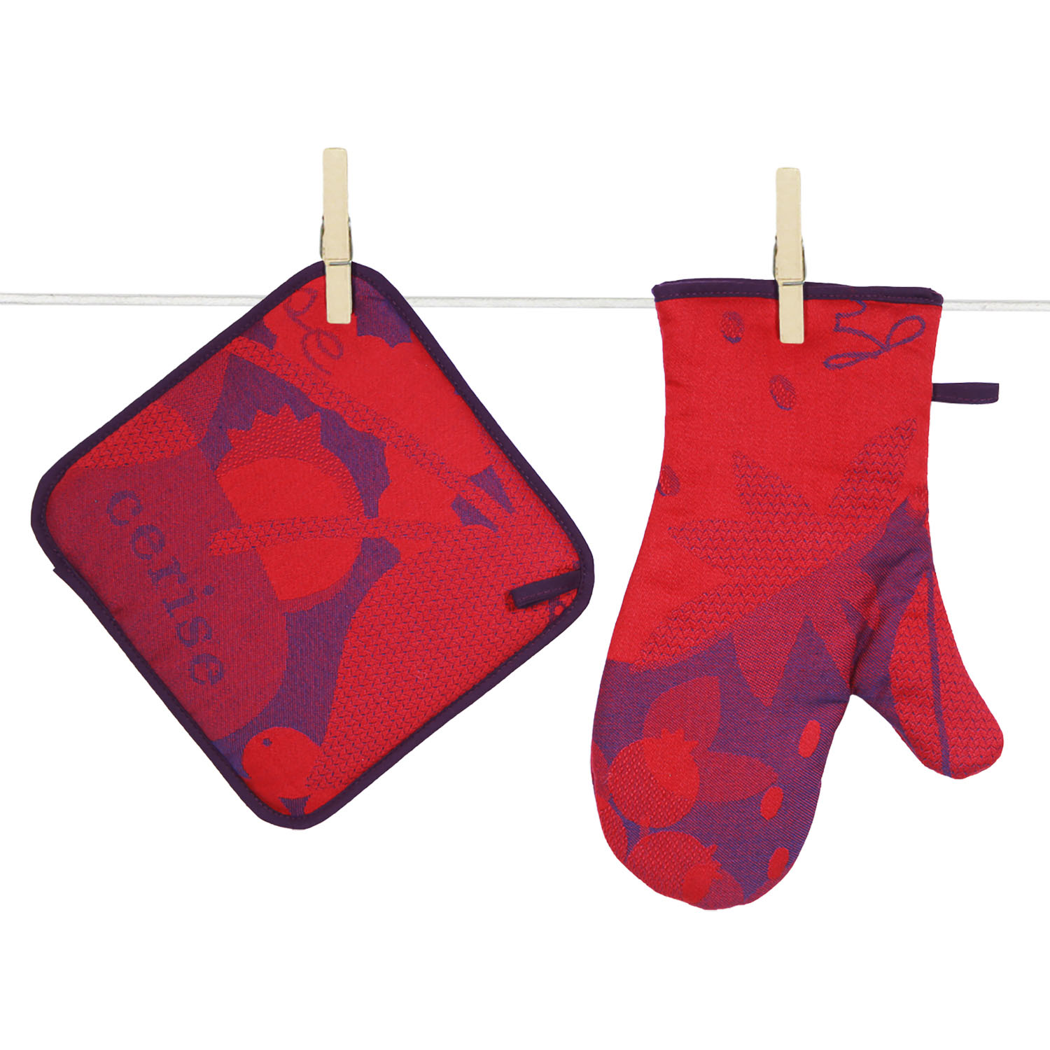 GANT ET MANIQUE FRUITS ROUGES