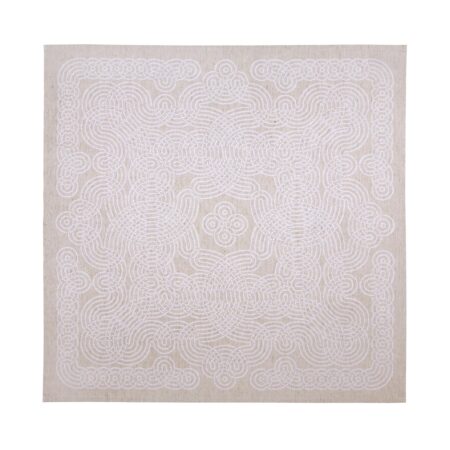 SERVIETTE MÉANDRE LIN/BLANC