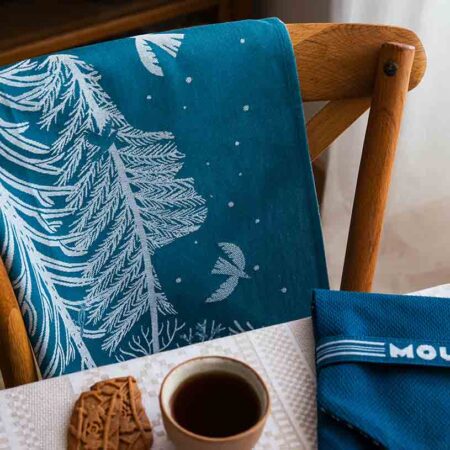 Torchon bleu haut de galle